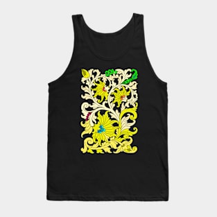 golden floral classic carved object Tank Top